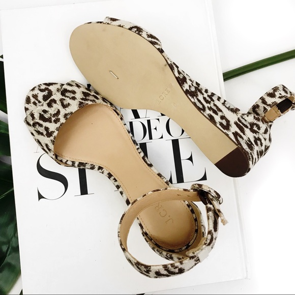 J crew Laila leopard print sandal wedge - Picture 5 of 6